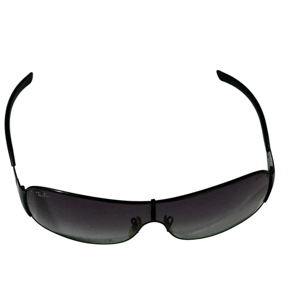 RARE Ray-Ban Shield Wrap Sunglasses Black (RB3321) READ